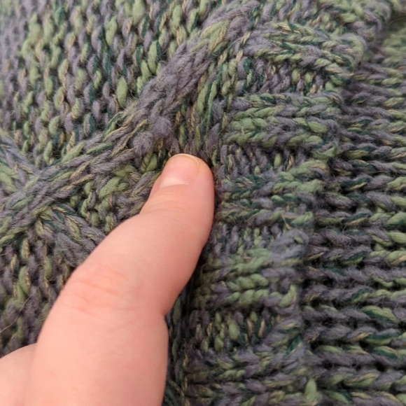 Mountain Warehouse Green Purple Blend Scoop Neck Knit Sweater  Top Woman 8 - Picture 10 of 11